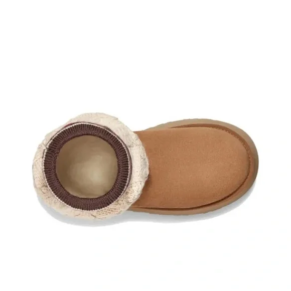 UGG Classic Sweater Letter Boot Chestnut Women's